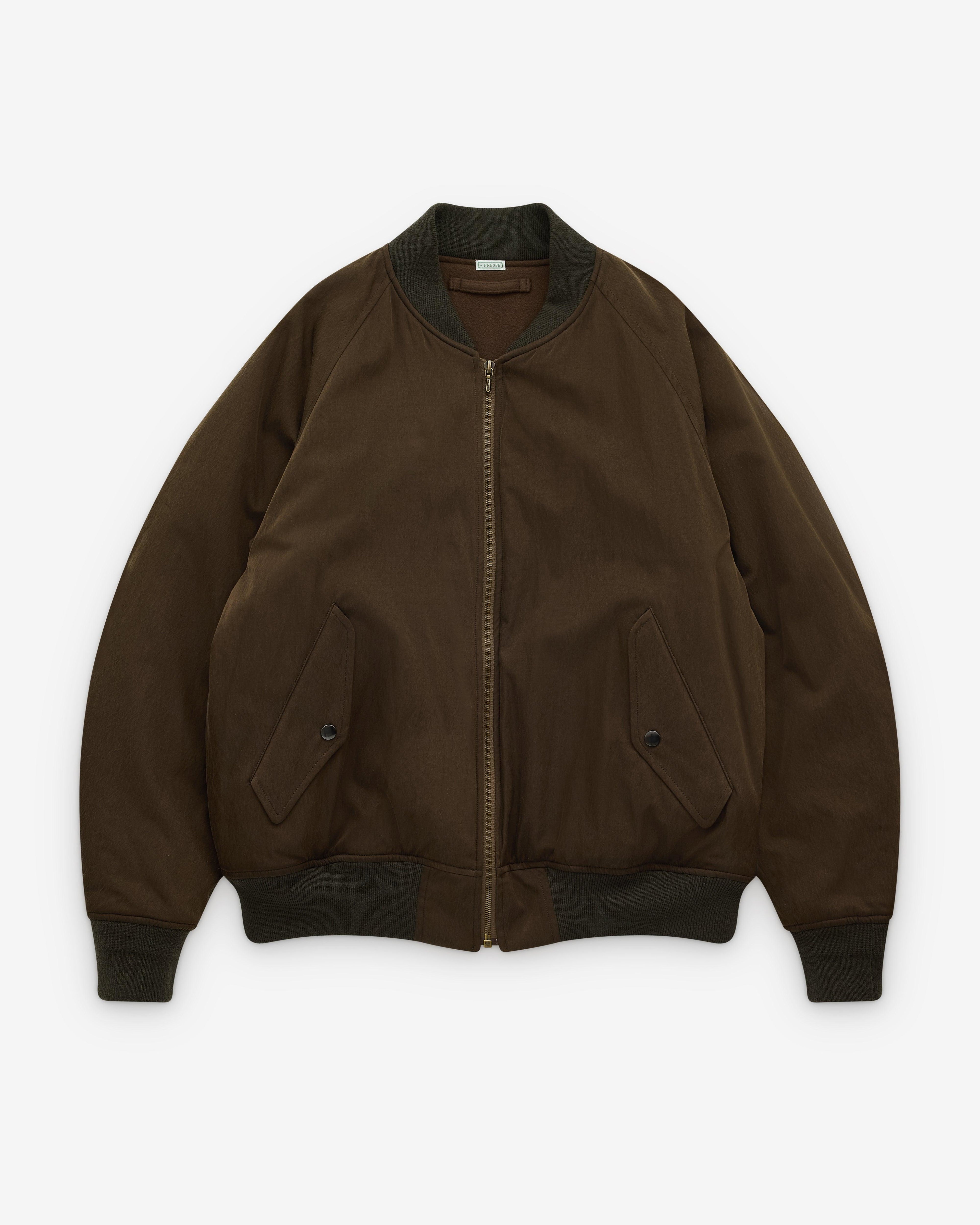 A.Presse - Men's Silk Padding Jacket - (Khaki) by A.PRESSE