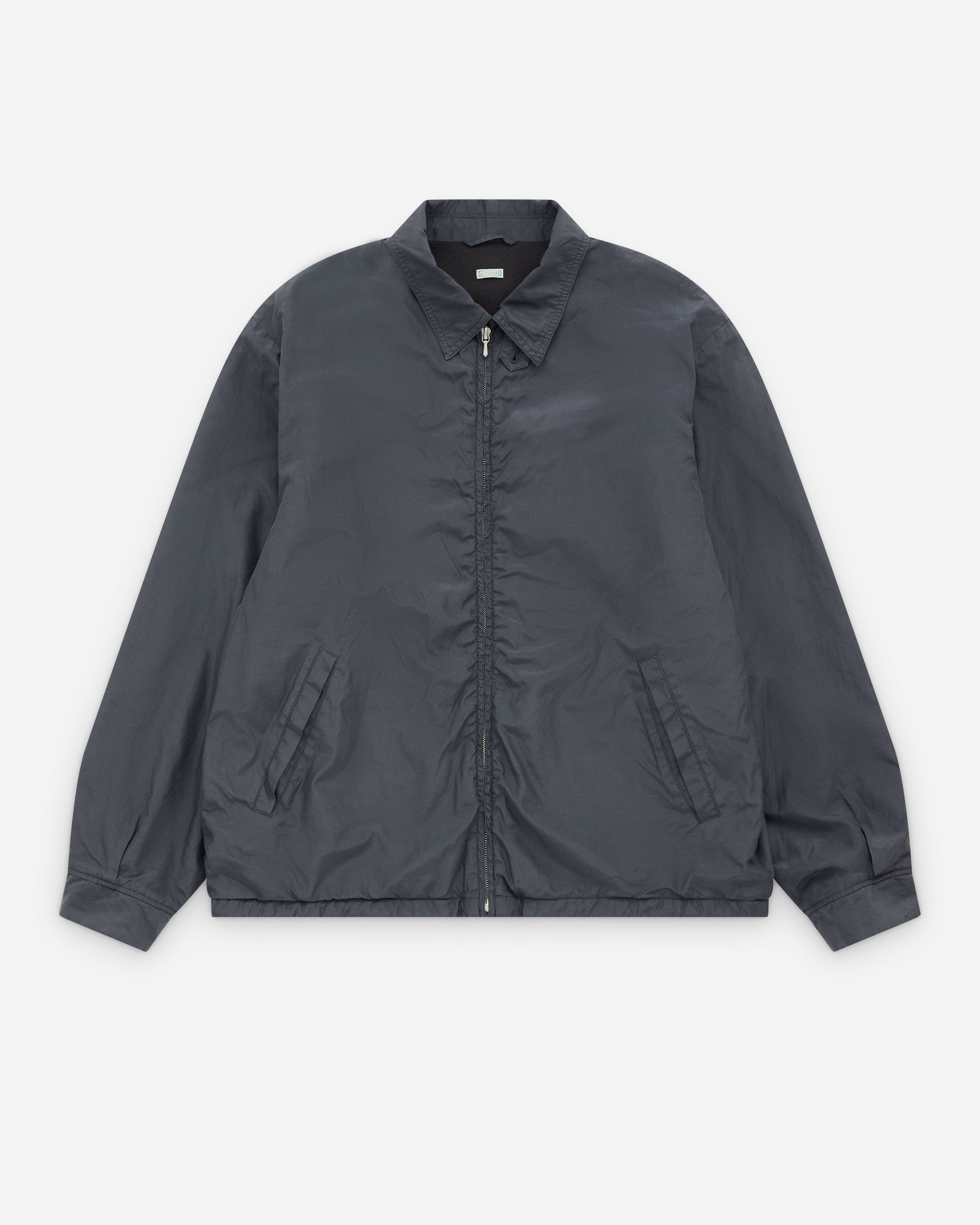 A.Presse - Men's Silk Taffeta Coach Jacket - (Charcoal) by A.PRESSE