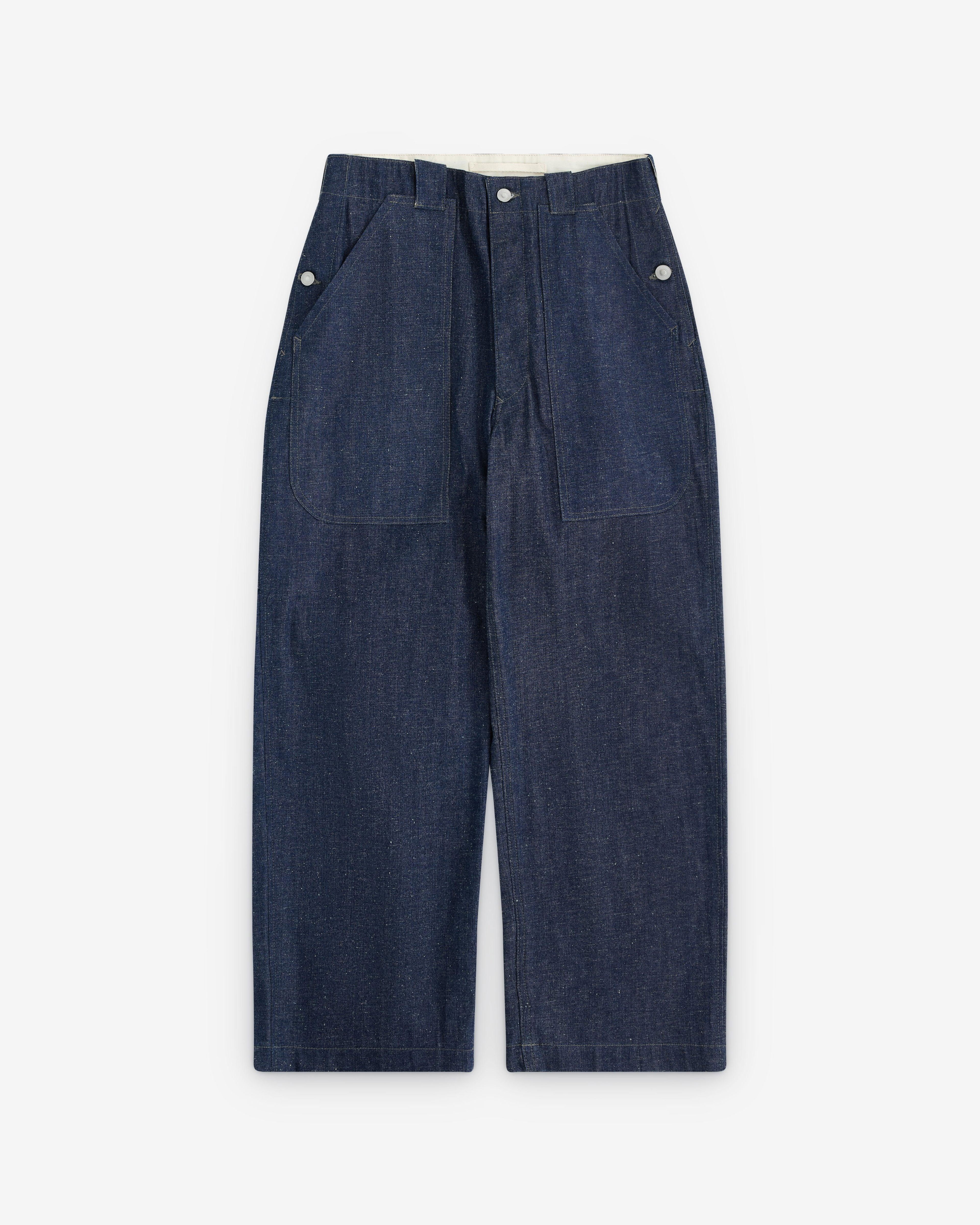 A.Presse - Men’s Swiss Army Denim Work Trousers - (Indigo) by A.PRESSE