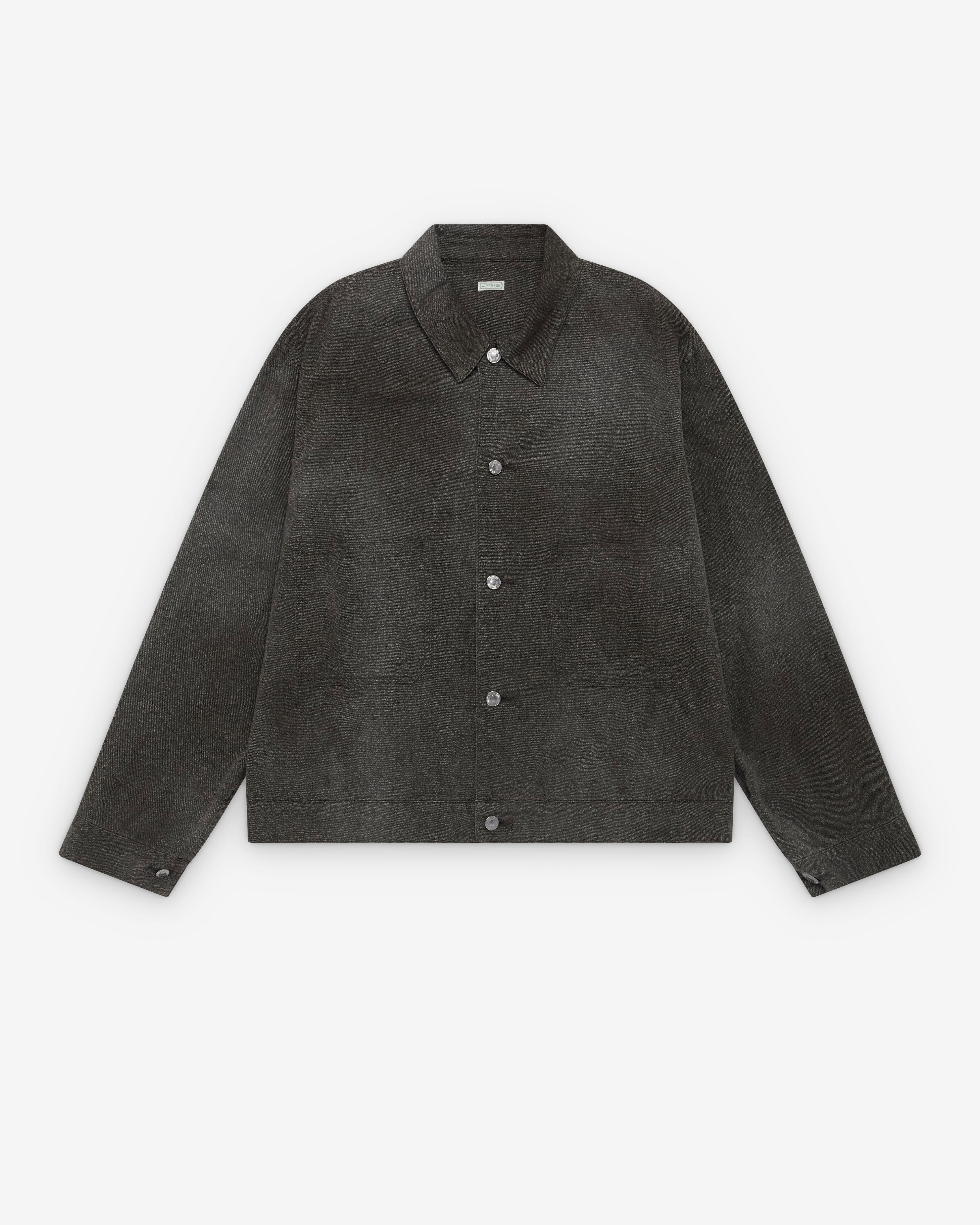 A.Presse - Men's Vintage Black Chambray Work Jacket - (Black) by A.PRESSE