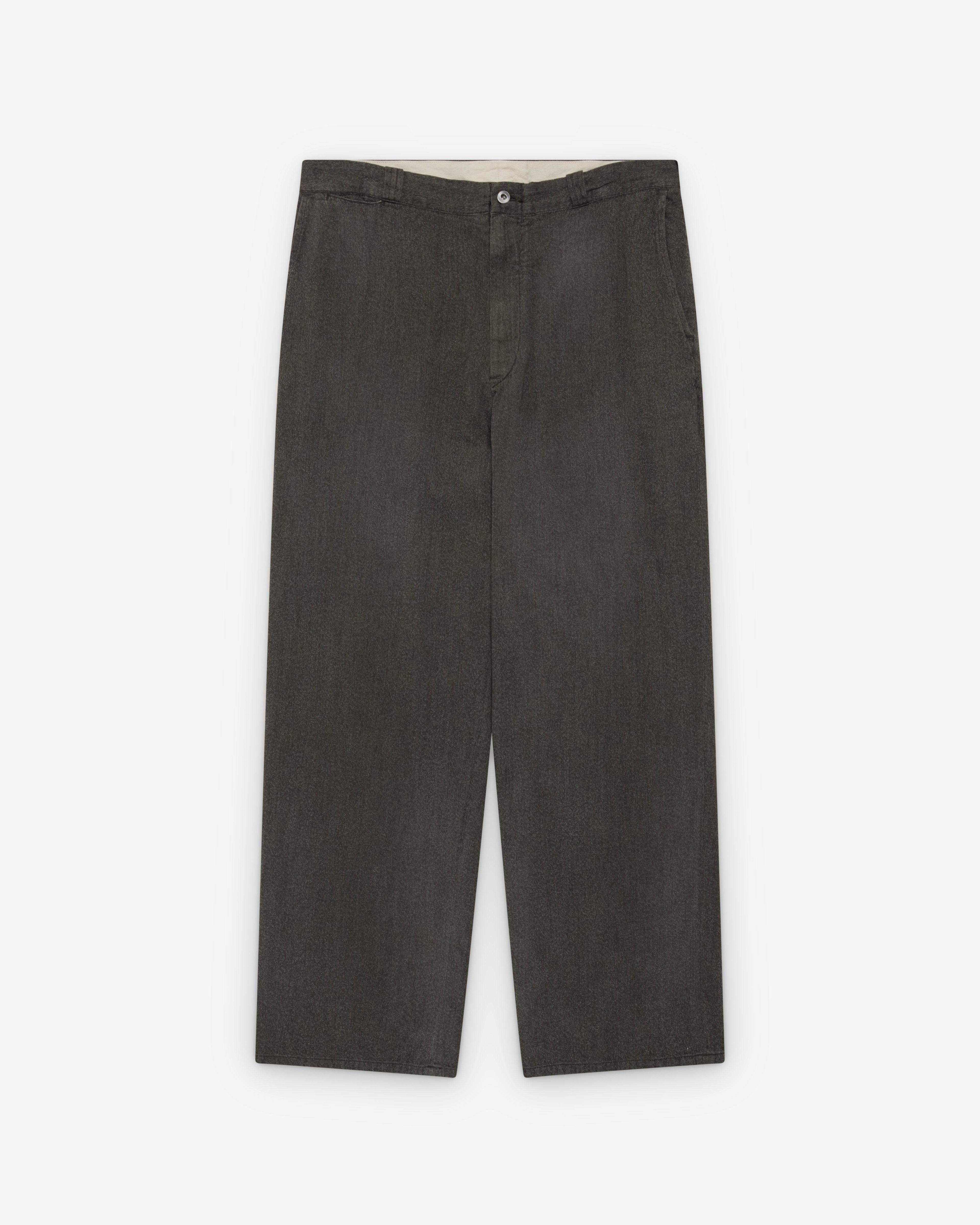 A.Presse - Men's Vintage Black Chambray Work Trousers - (Black) by A.PRESSE