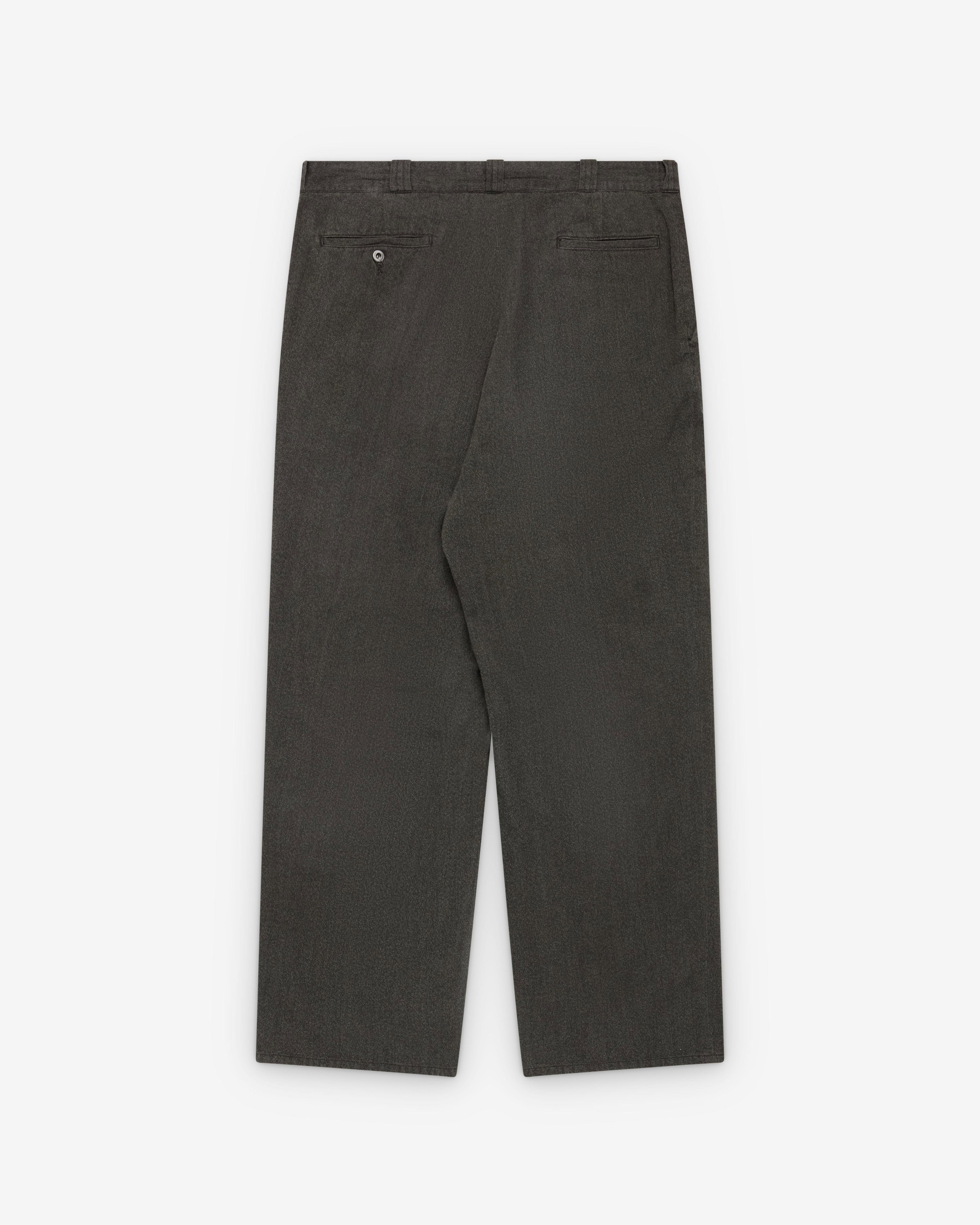 A.Presse - Men's Vintage Black Chambray Work Trousers - (Black) by A.PRESSE