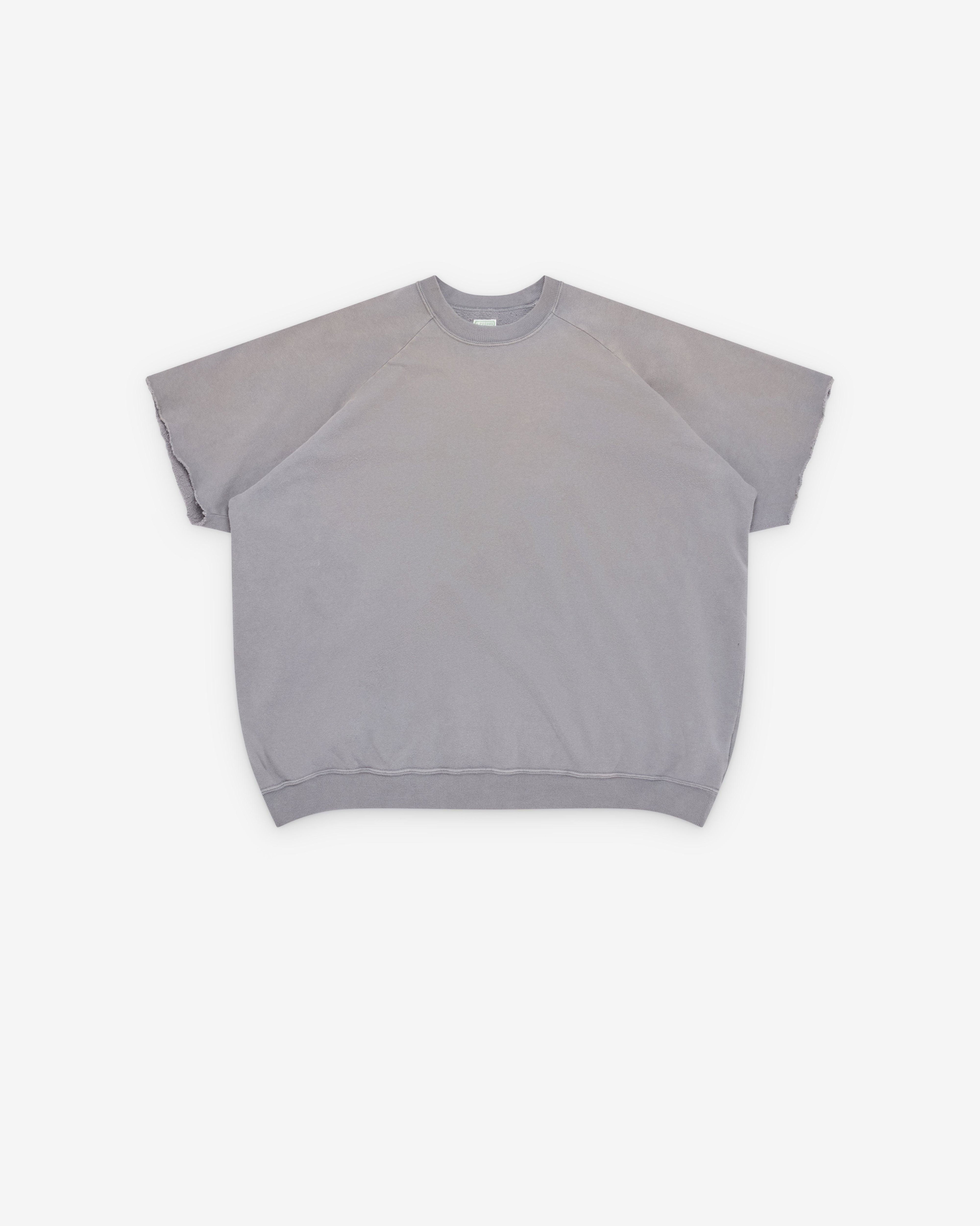 A.Presse - Men's Vintage Light Weight Short Sleeve Sweat - (Grey) by A.PRESSE