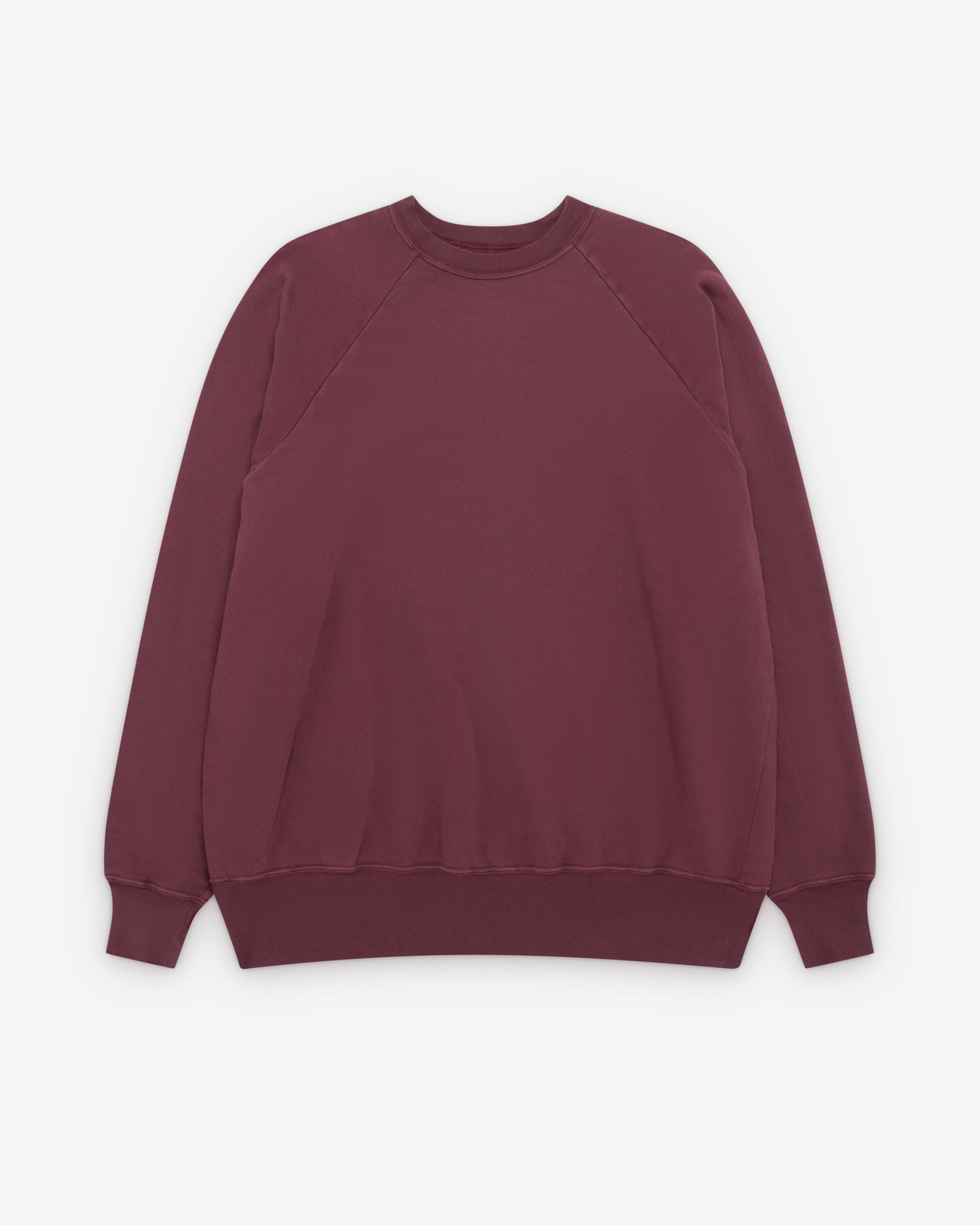 A.Presse - Men's Vintage Light Weight Sweatshirt - (Burgandy) by A.PRESSE