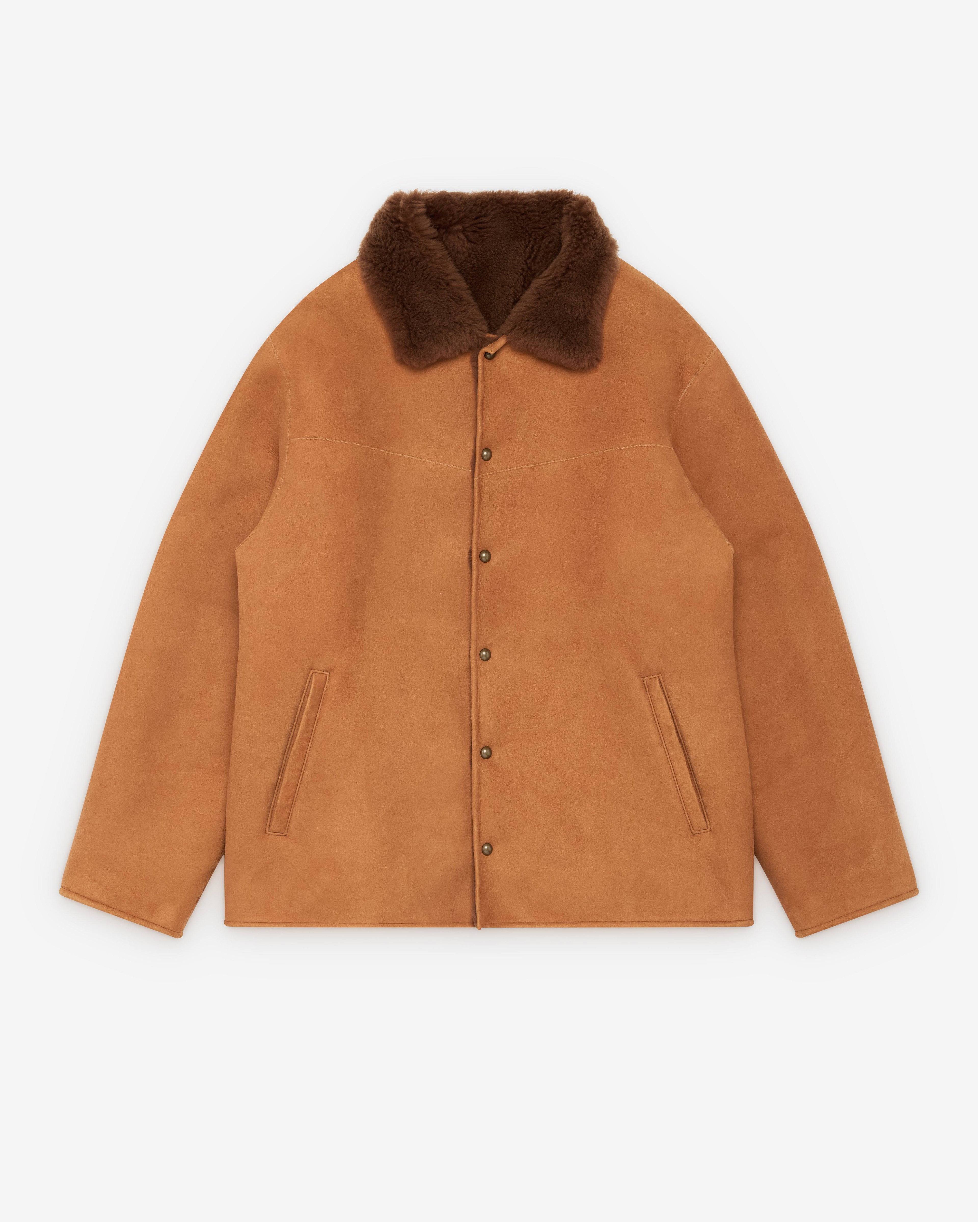 A.Presse - Men's Vintage Mouton Jacket - (Camel) by A.PRESSE