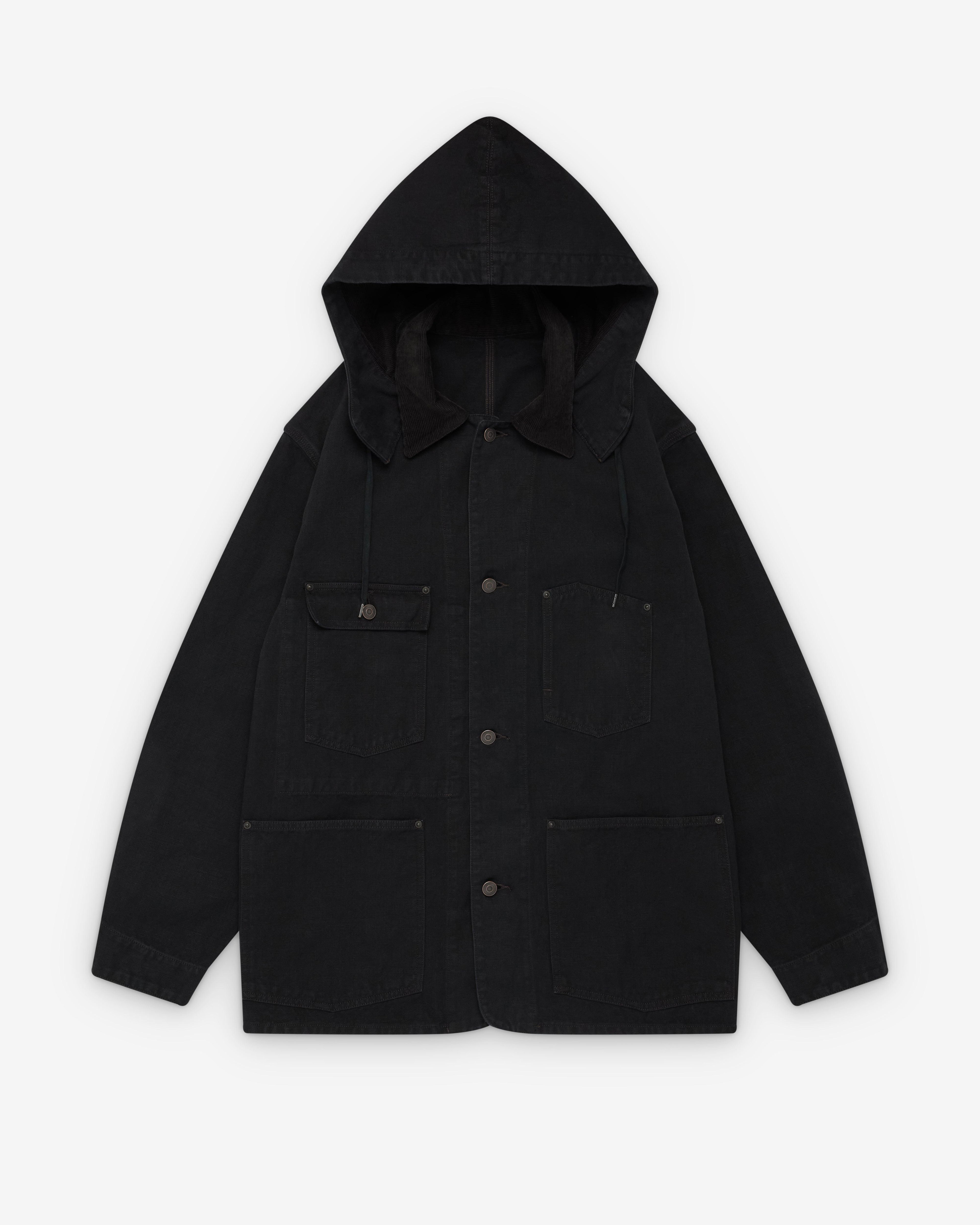 A.Presse - Men's Vintage Silk Hemp Coverall Jacket - (Black) by A.PRESSE