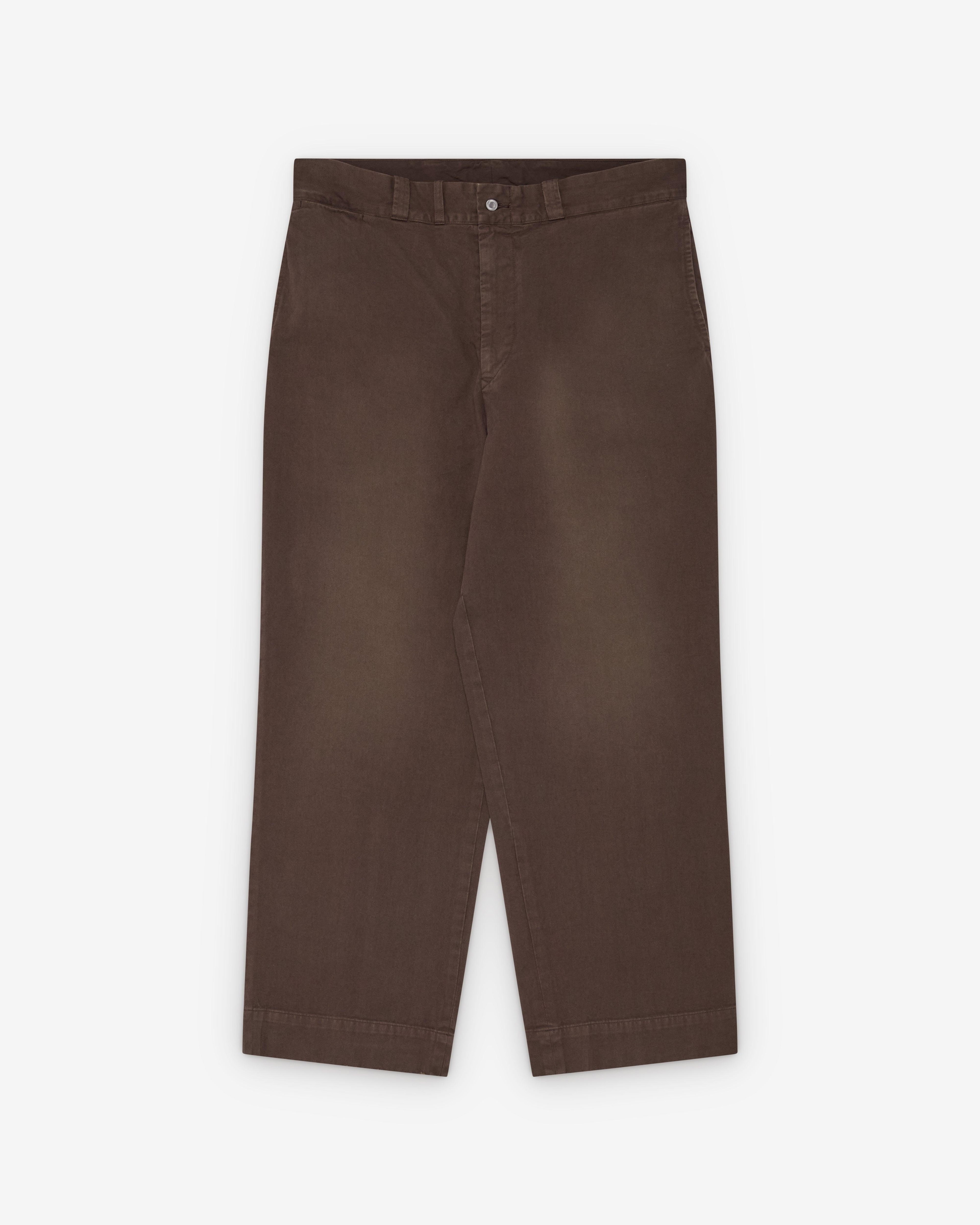 A.Presse - Men's Vintage Twill Work Pants - (Brown/Beige) by A.PRESSE