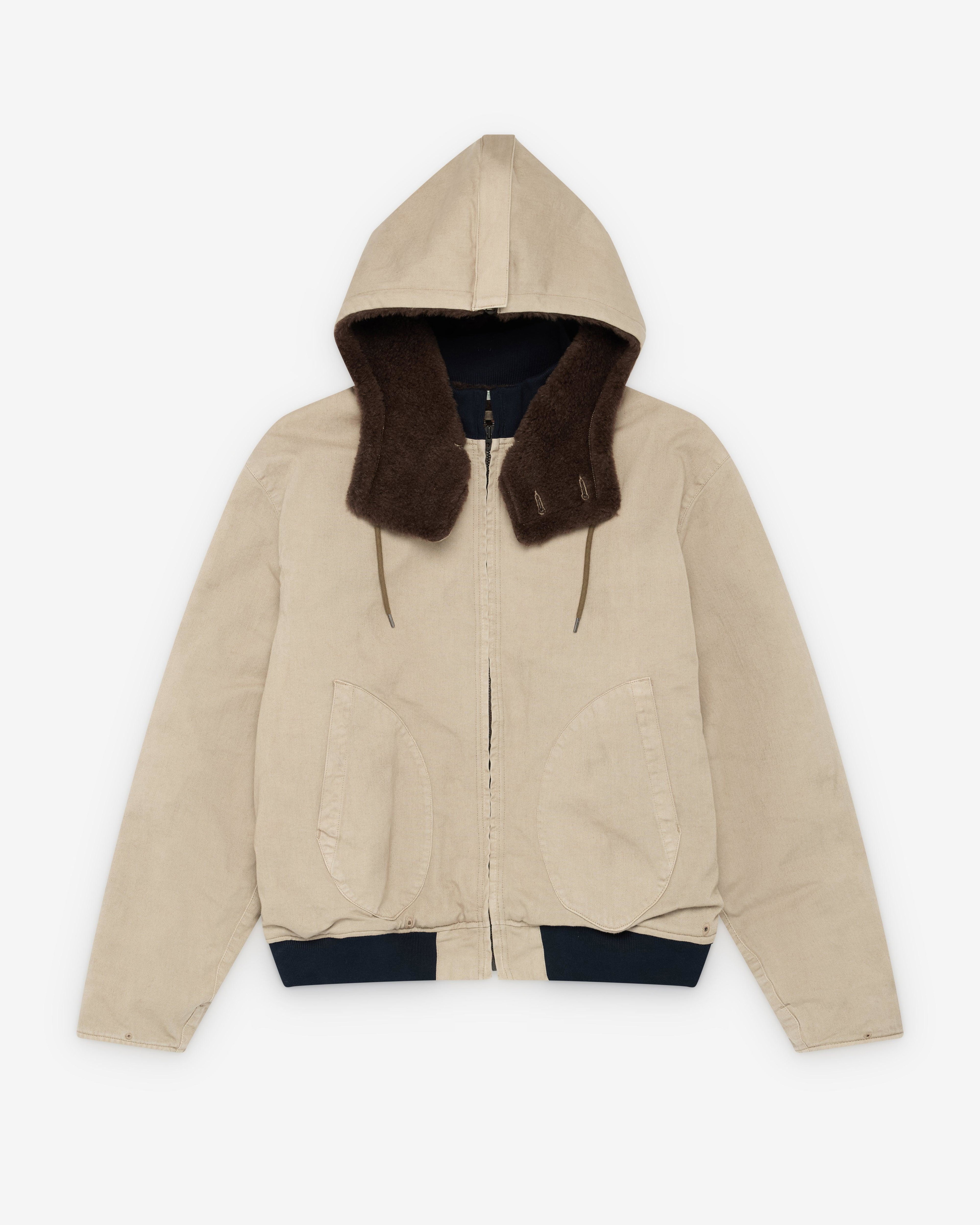 A.Presse - Men's Vintage WW2 US Navy Deck Hoodie - (Beige) by A.PRESSE
