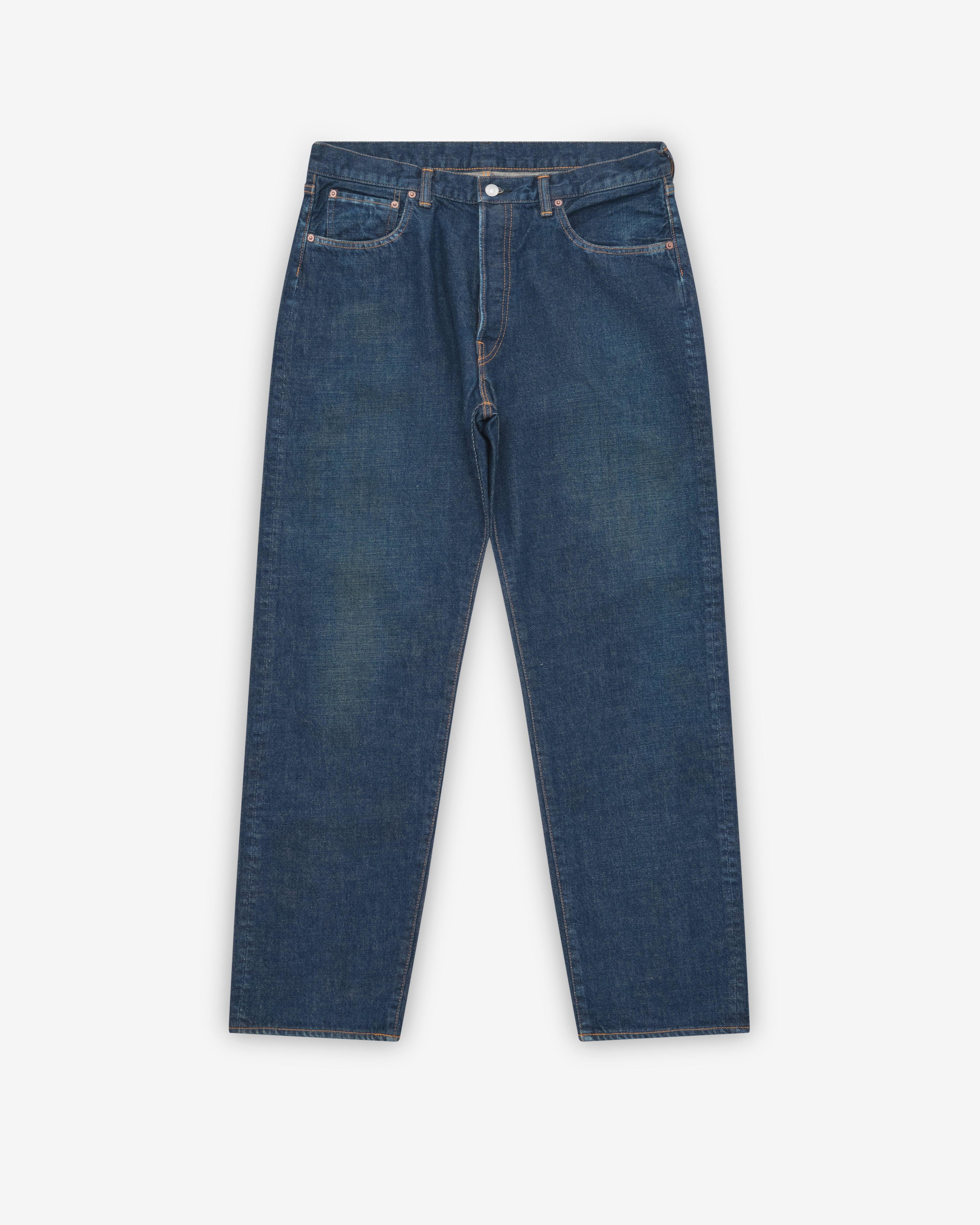 A.Presse - Men's Washed Denim Pants - (Indigo) by A.PRESSE