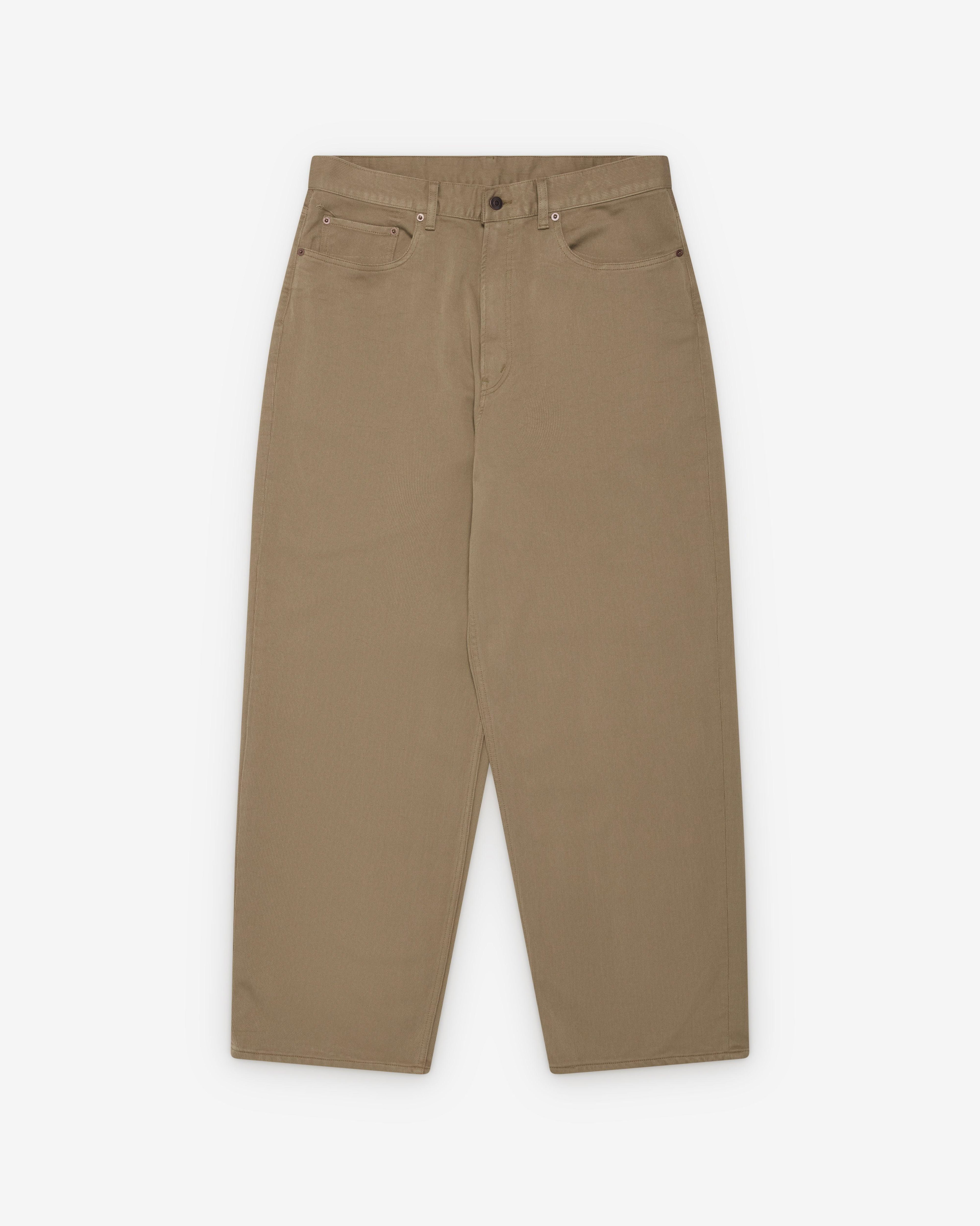 A.Presse - Men's Washed Silk Cotton Pique Pants - (Beige) by A.PRESSE