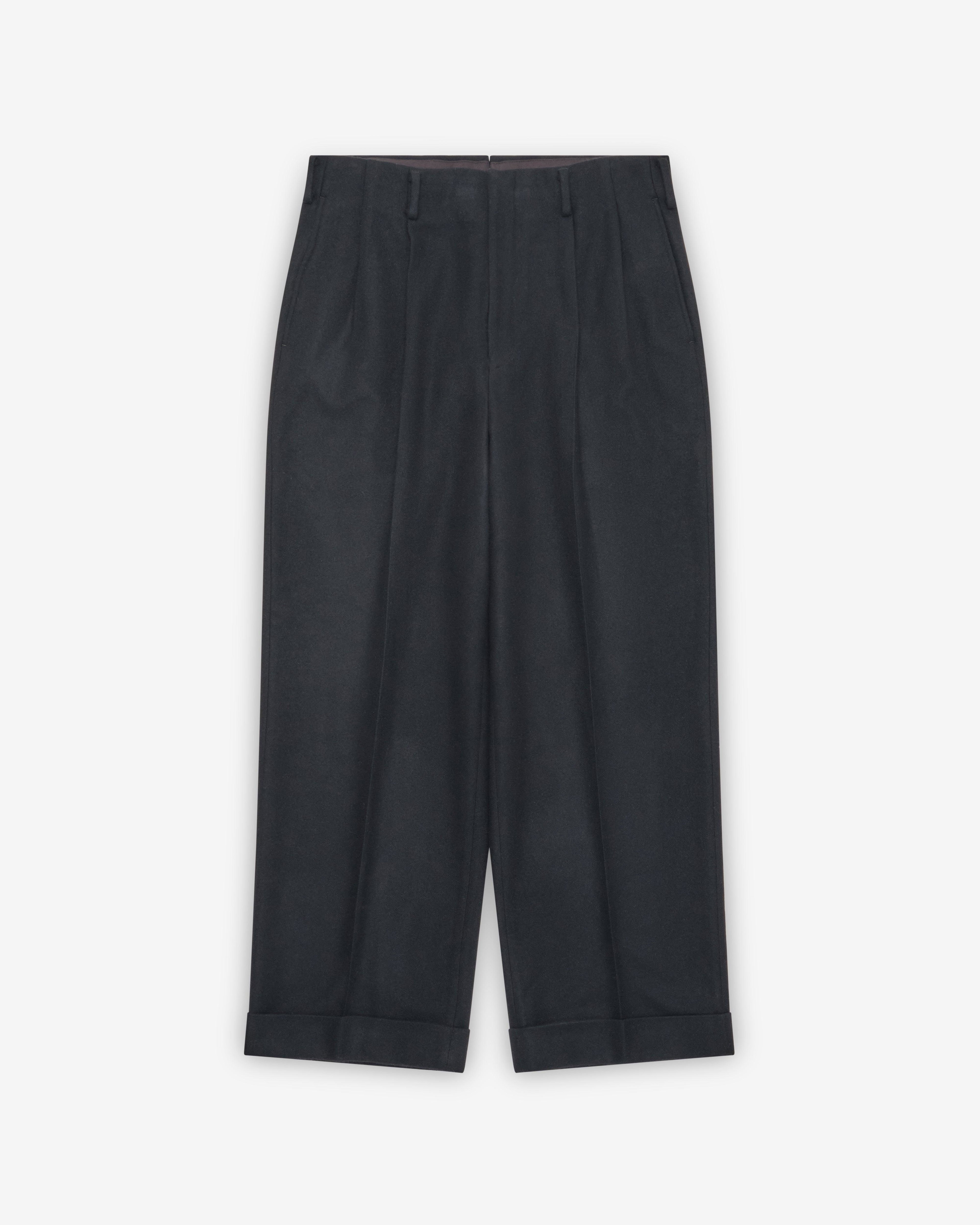 A.Presse - Men's Wide Tapered Trousers - (Black) by A.PRESSE