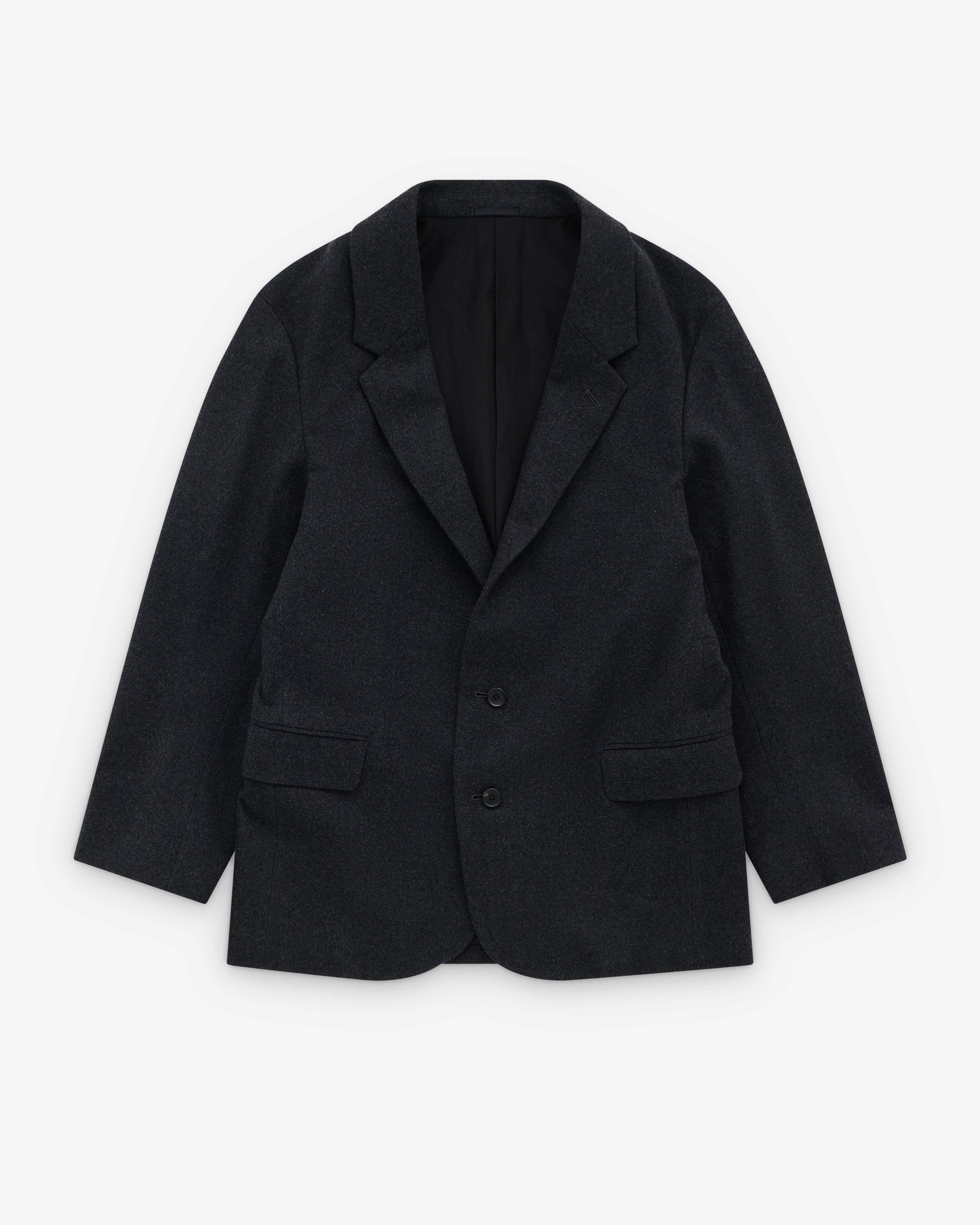 A.Presse - Men's Wool Flannel Jacket - (Charcoal) by A.PRESSE
