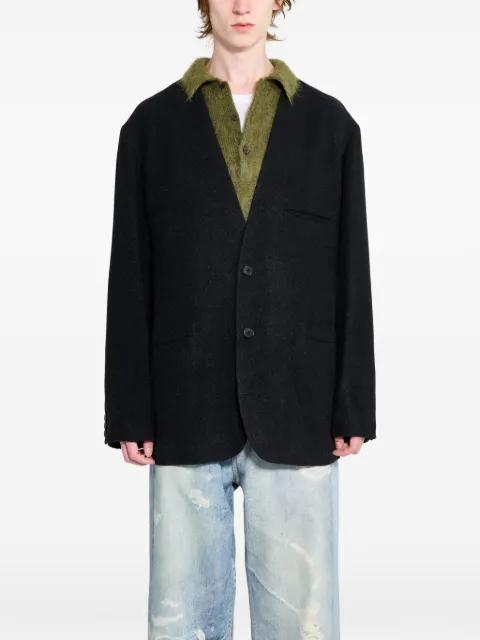 tweed collarless blazer by A.PRESSE
