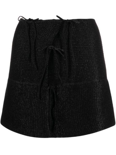 Emma tied knitted miniskirt by A. ROEGE HOVE