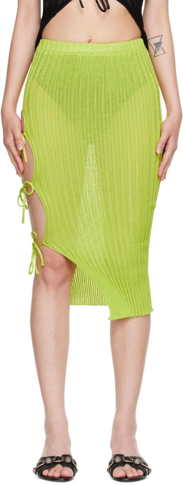 Green Emma Midi Skirt by A. ROEGE HOVE