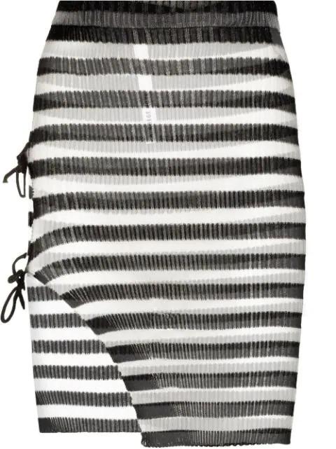 Ivy sheer striped miniskirt by A. ROEGE HOVE