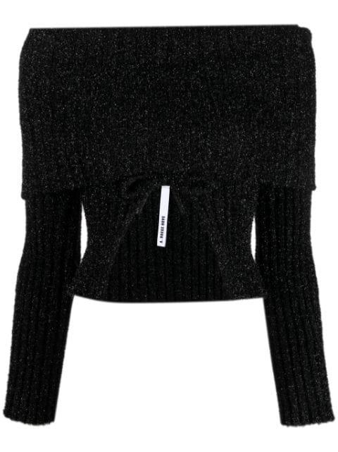 ribbed cut-out cropped jumper by A. ROEGE HOVE