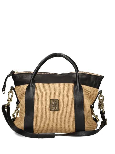 woven panelled tote bag by A.S.98