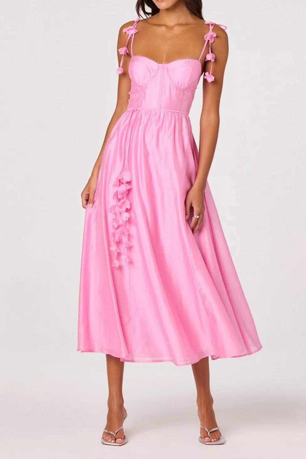 ASTR The Label Halcyon 3D Flower Appliqué Midi Dress by A ST R THE LABEL