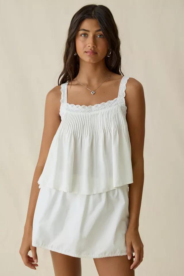 ASTR The Label Lori Cotton Lace Trim Tank Top by A ST R THE LABEL