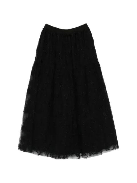 floral-lace tiered skirt by A TENTATIVE ATELIER
