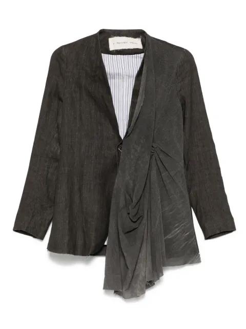 gathered-detail blazer by A TENTATIVE ATELIER