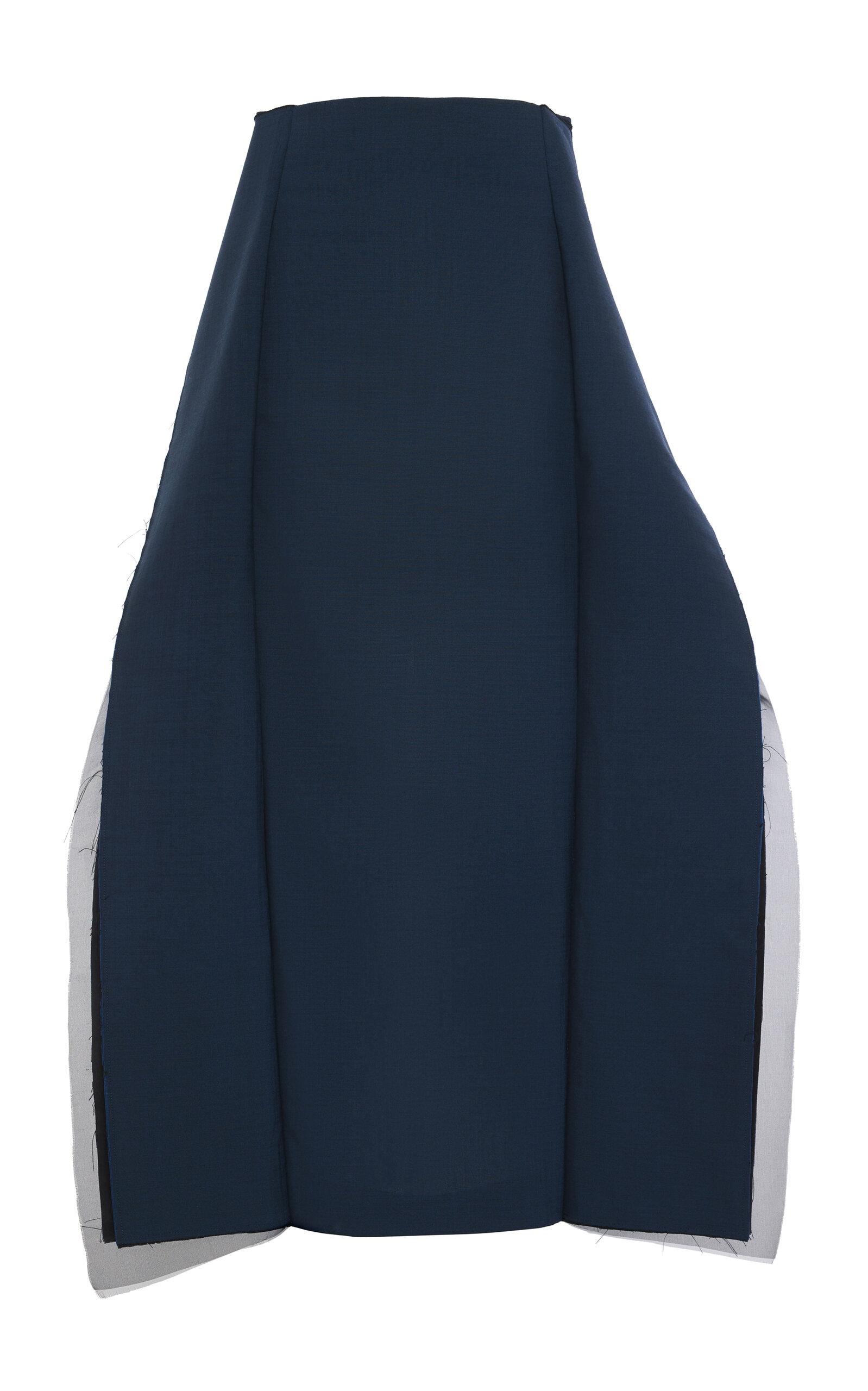 A.W.A.K.E. MODE Panelled Silk-Wool Midi Skirt - Moda Operandi by A.W.A.K.E MODE