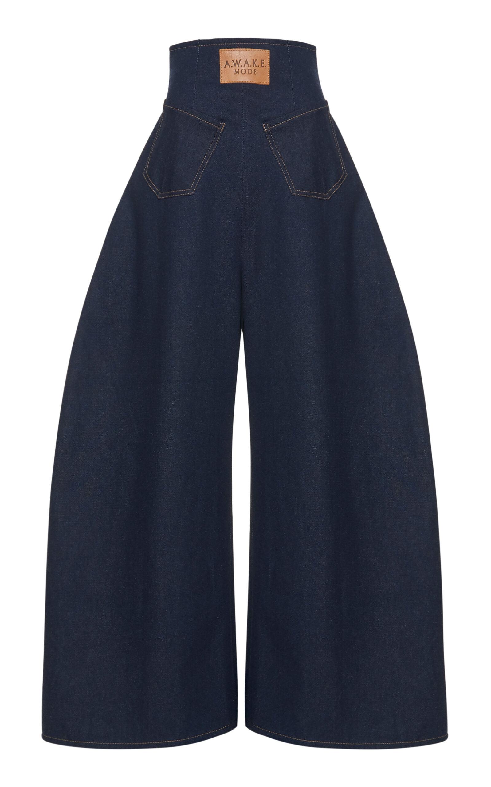 A.W.A.K.E. MODE Reversed Rigid High-Rise Rounded Jeans - Moda Operandi by A.W.A.K.E MODE