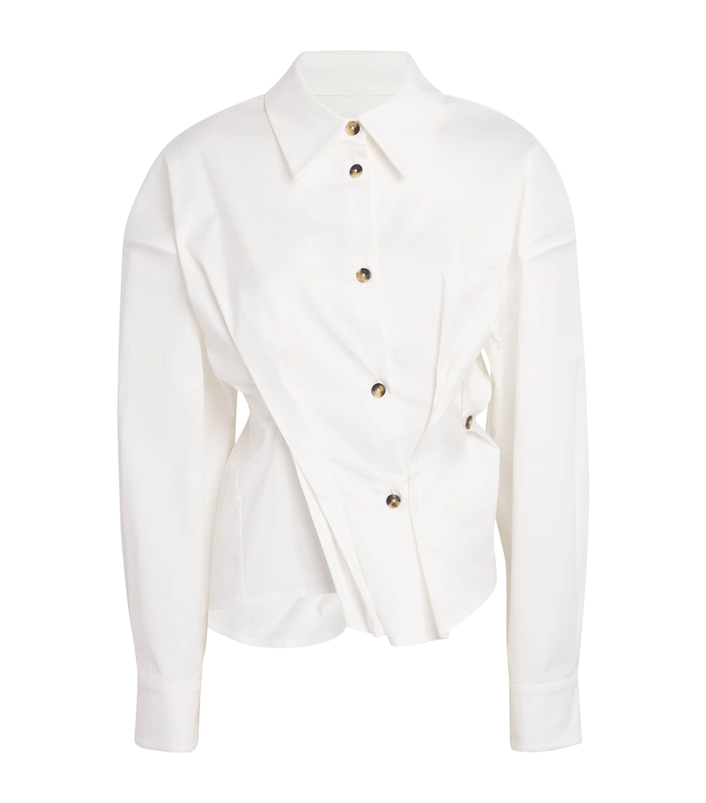 Cotton Twisted Corset Shirt by A.W.A.K.E MODE