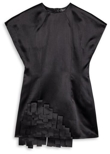 Fringed satin top by A.W.A.K.E MODE