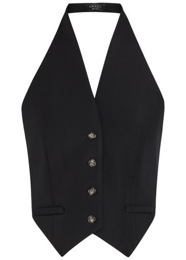 Halterneck tie-back woven vest by A.W.A.K.E MODE