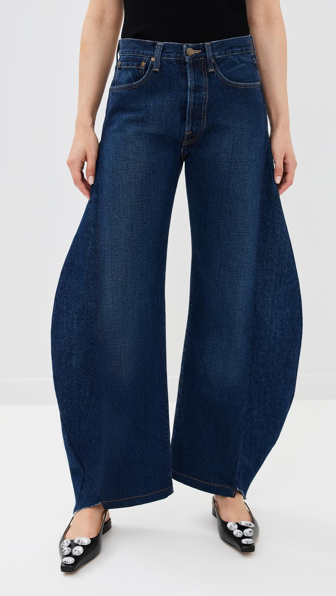 Upcycled Jeans with Side Inserts by A.W.A.K.E MODE