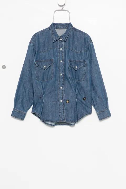 button denim shirt by A.W.A.K.E MODE