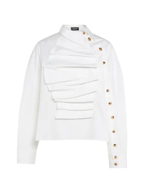 button-embellishment blouse by A.W.A.K.E MODE