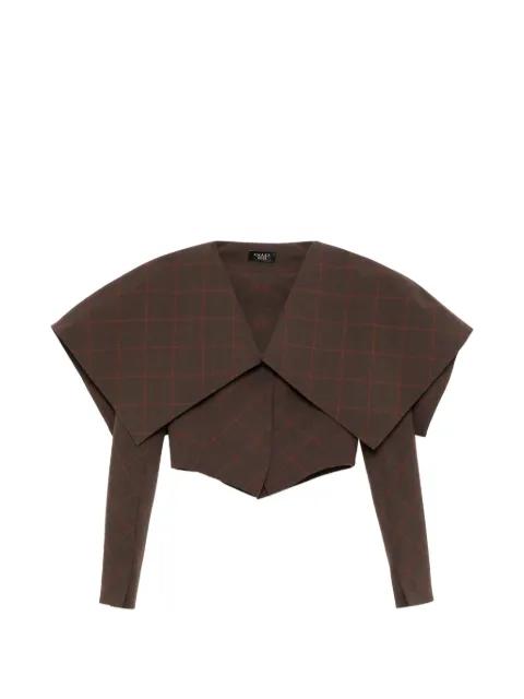 collar crop jacket by A.W.A.K.E MODE