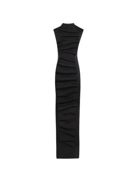 draped-details maxi dress by A.W.A.K.E MODE