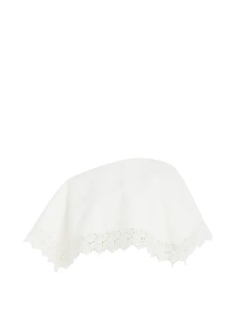 lace-trim blouse by A.W.A.K.E MODE