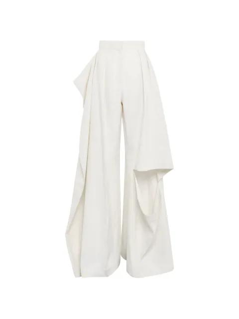 slit-knee draped pants by A.W.A.K.E MODE
