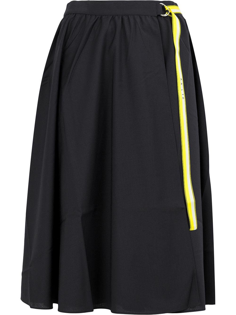 belted wrap front skirt by AALTO