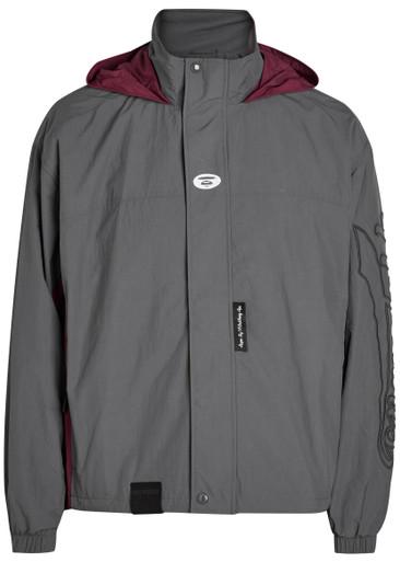 Colour-block hoodied shell jacket by AAPE