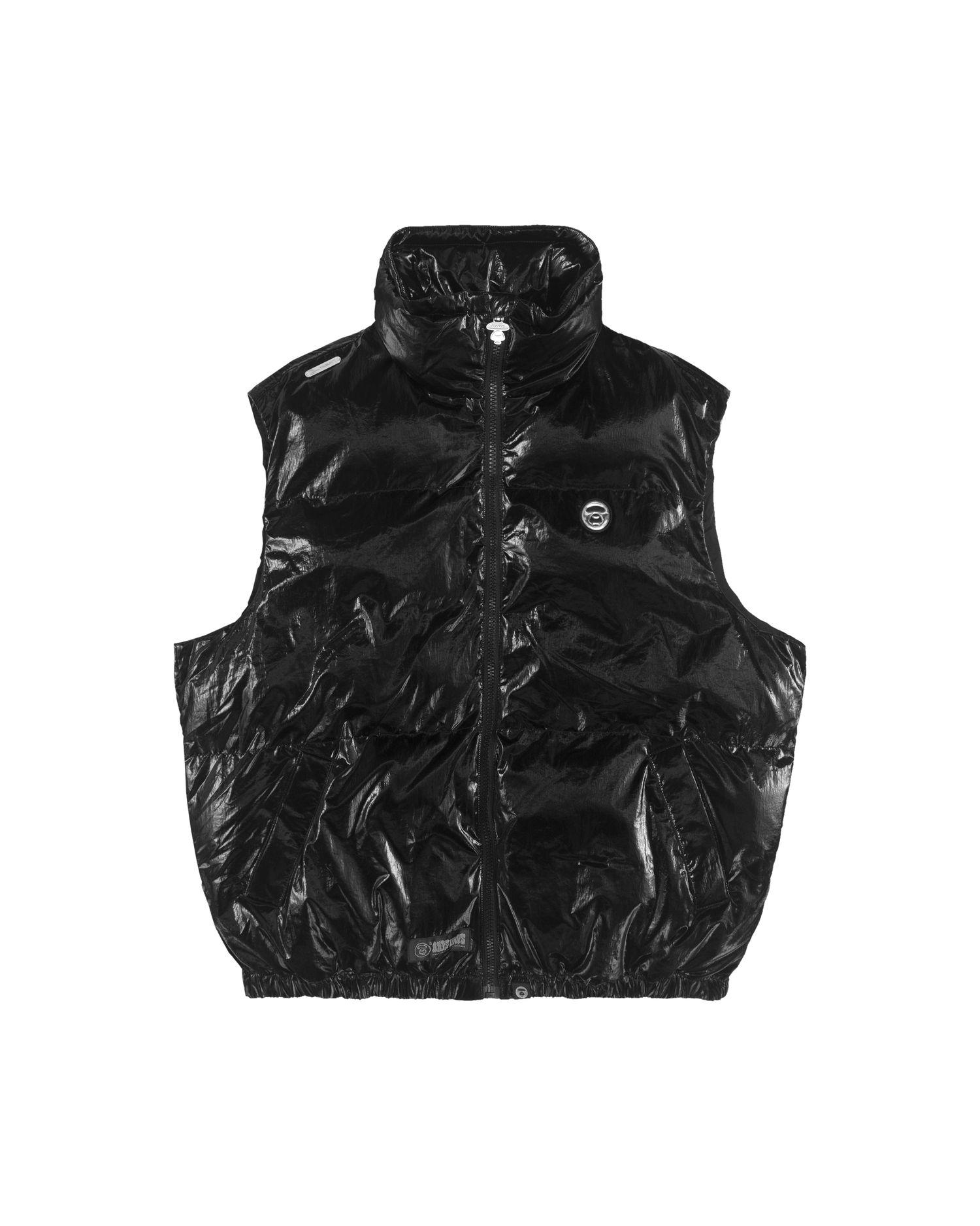 Moonface glossy puffer vest by AAPE