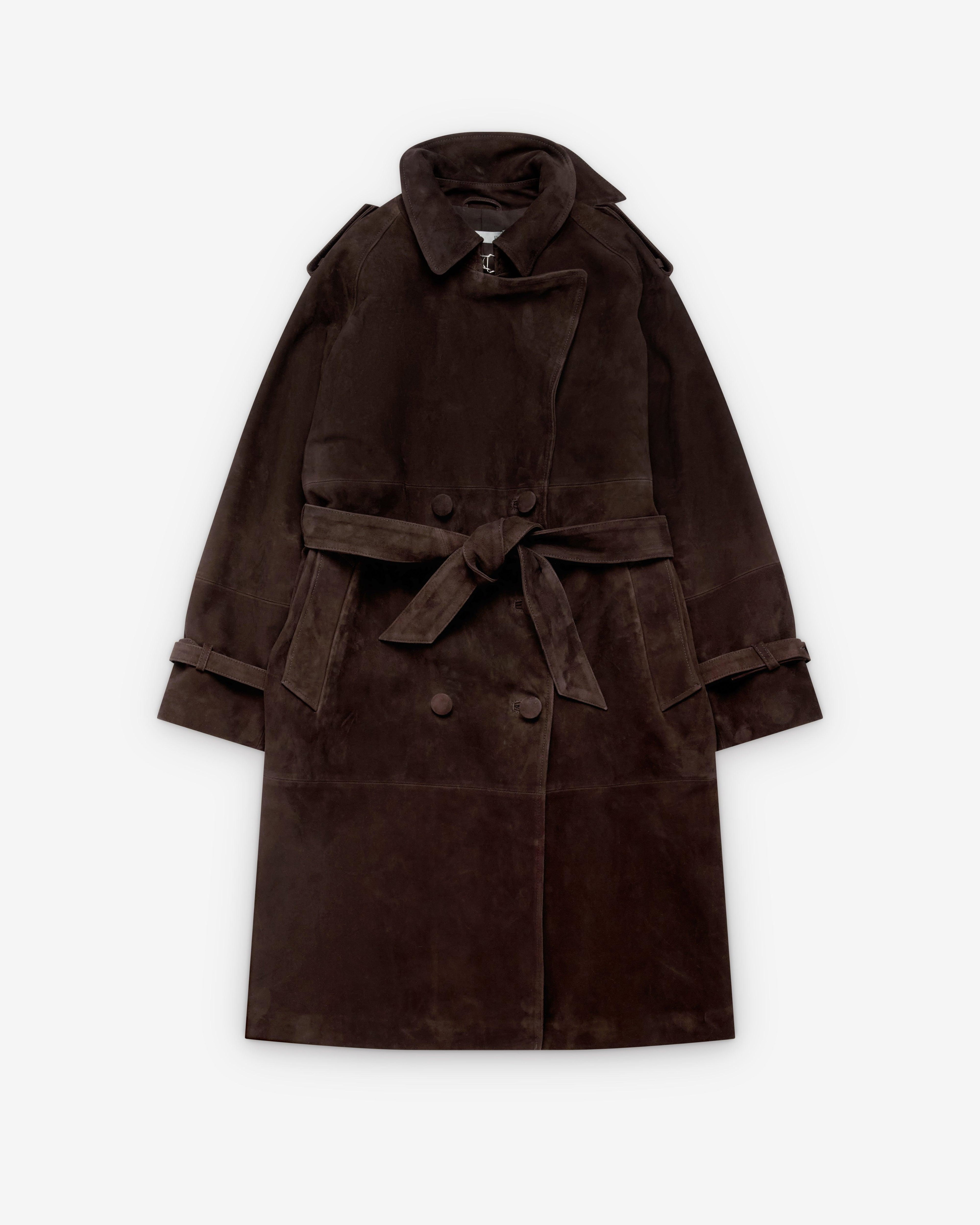 Aaron Esh - Men's Trench Coat - (Brown) by AARON ESH