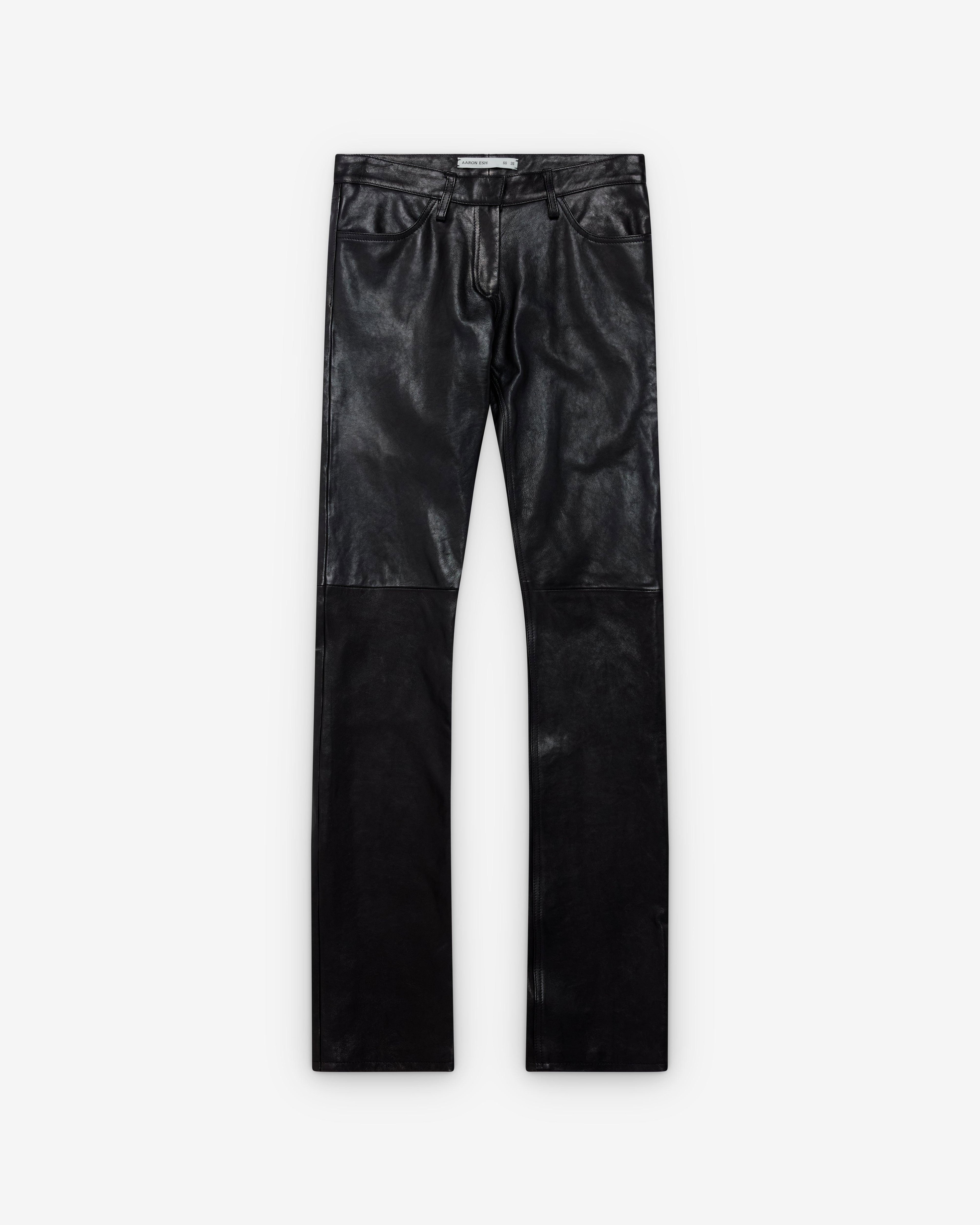 Aaron Esh - Women's Leather Jeans - (Black) by AARON ESH