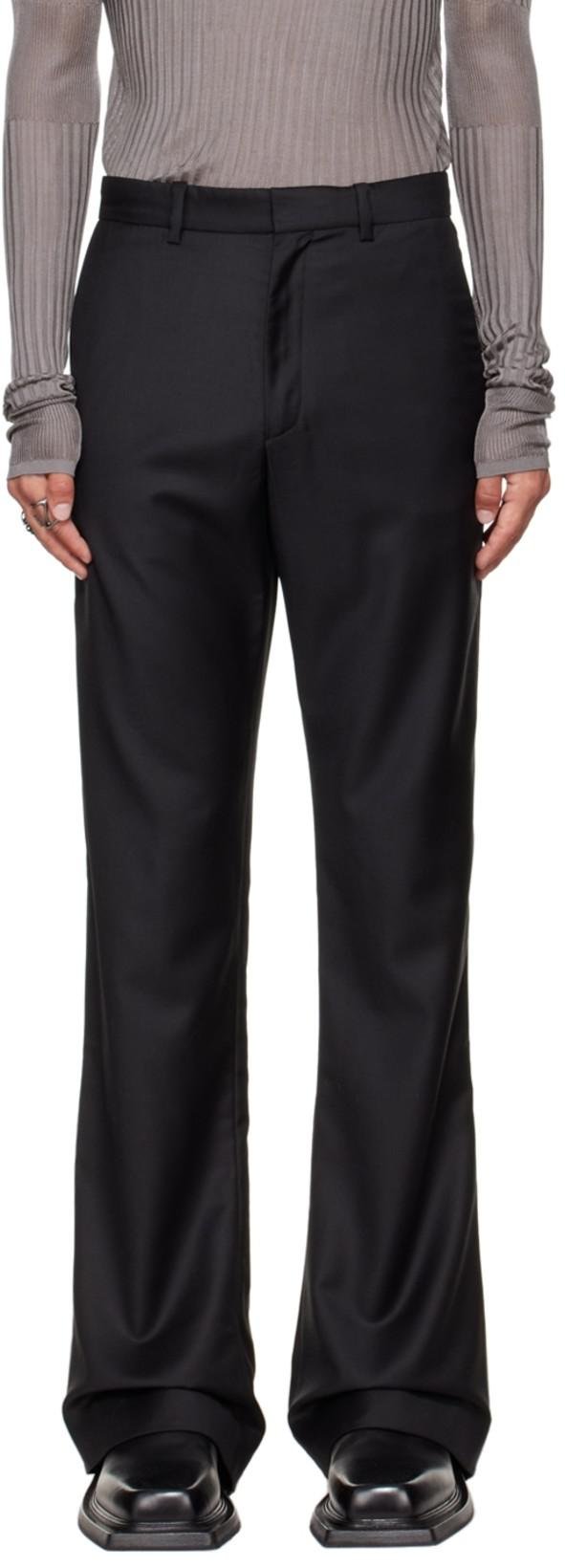 SSENSE Exclusive Black Flared Trousers by AARON ESH