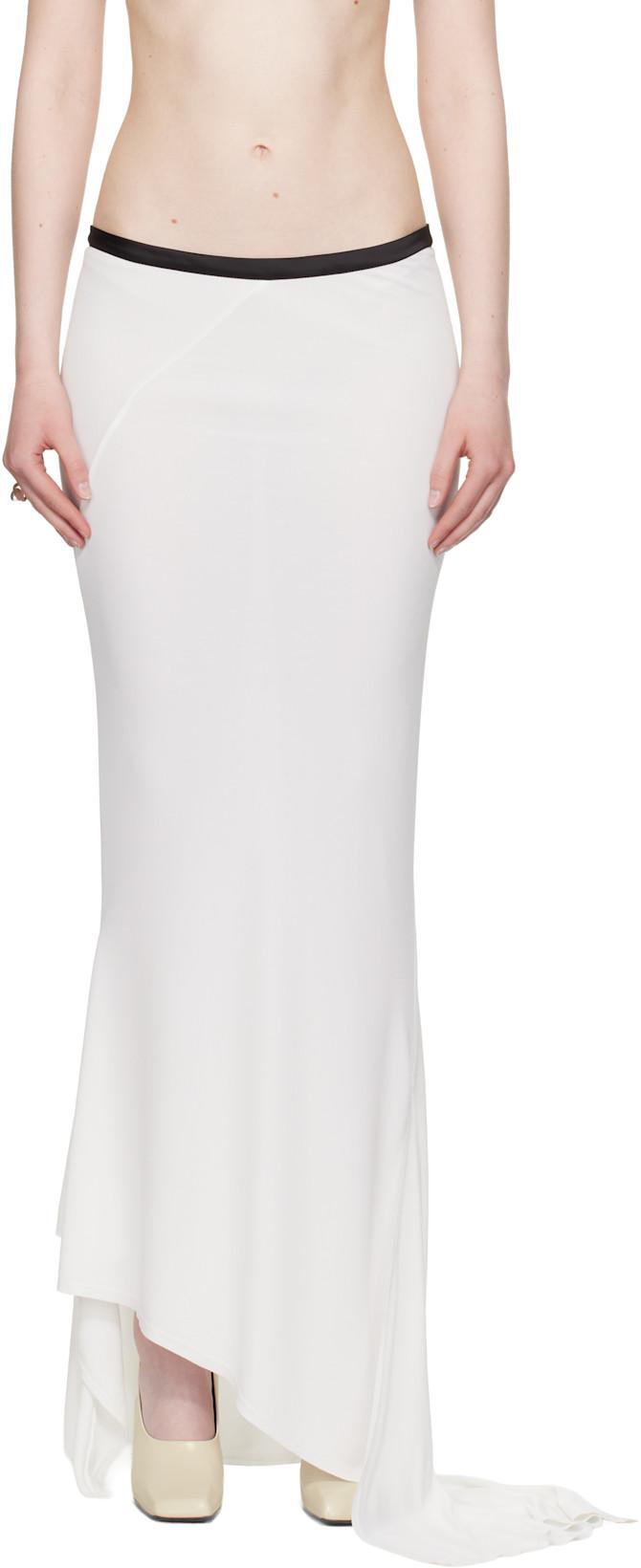 SSENSE Exclusive Bridal Capsule Asymmetric Fish Tail Maxi Skirt by AARON ESH
