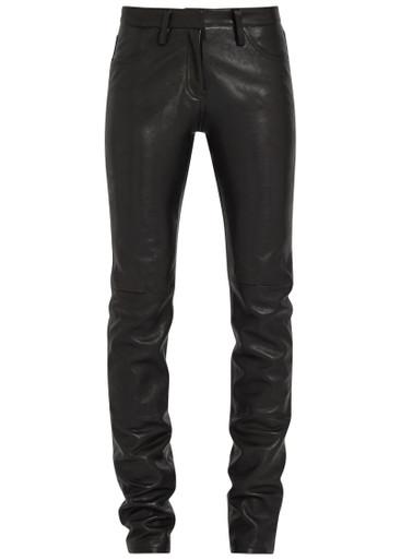 Slim-leg leather trousers by AARON ESH