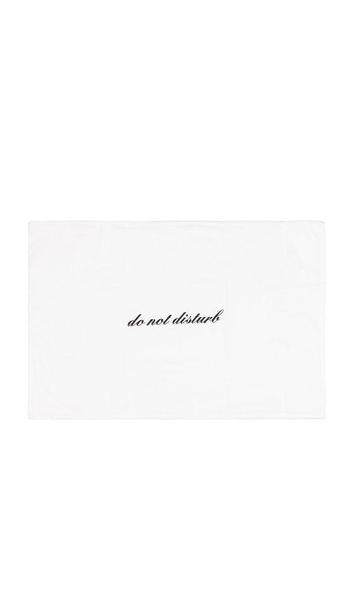 Abbode Do Not Disturb Pillowcase in White by ABBODE Abbode Do Not Disturb Pillowcase in White by ABBODE