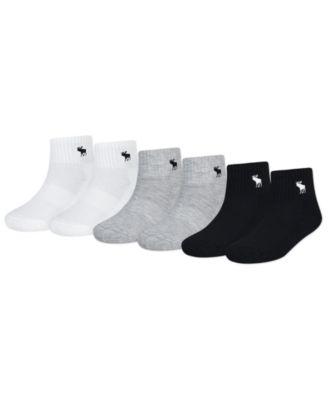 Boys' and Girls' Neutral Ankle Socks, 6-Pack by ABERCROMBIE KIDS