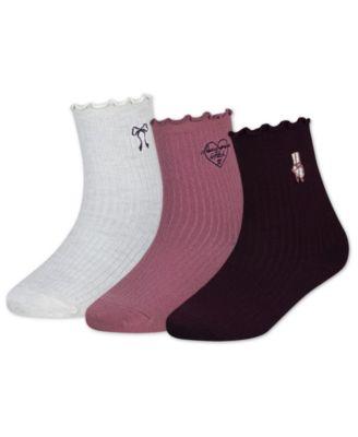 Girls' Half-Crew Lettuce Socks, 3-Pack by ABERCROMBIE KIDS