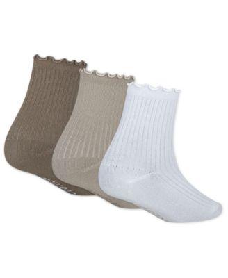 Girls' Half-Crew Lettuce Socks, 3-Pack Set by ABERCROMBIE KIDS